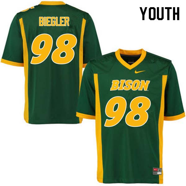 Youth #98 Matt Biegler North Dakota State Bison College Football Jerseys Sale-Green - Click Image to Close